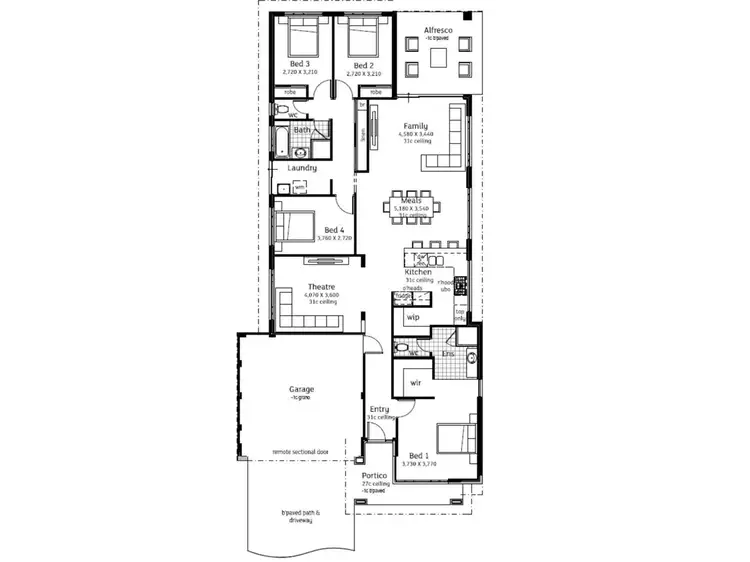 Floorplan of Homely house listing, 8 Sedano Crescent, Wellard WA 6170