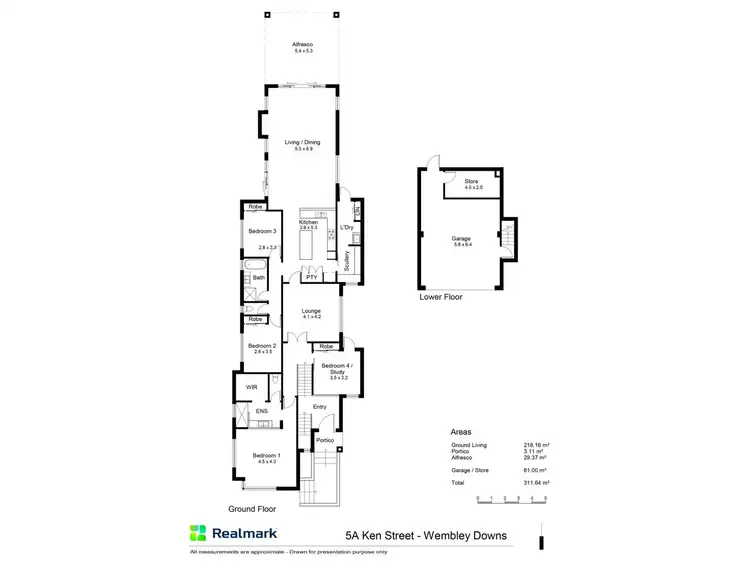 Floorplan of Homely house listing, 5A Ken Street, Wembley Downs WA 6019