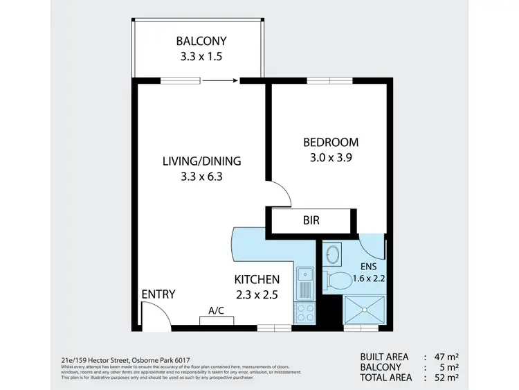 Floorplan of Homely apartment listing, 21E/159 Hector Street, Osborne Park WA 6017