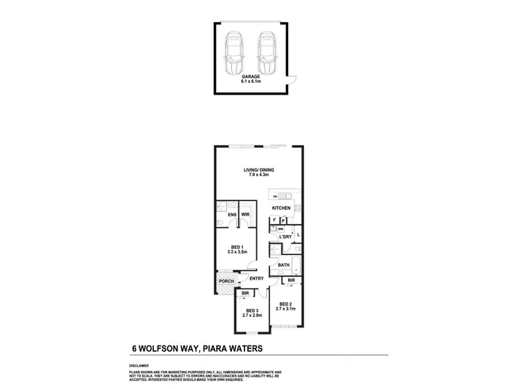 Floorplan of Homely house listing, 6 Wolfson Way, Piara Waters WA 6112