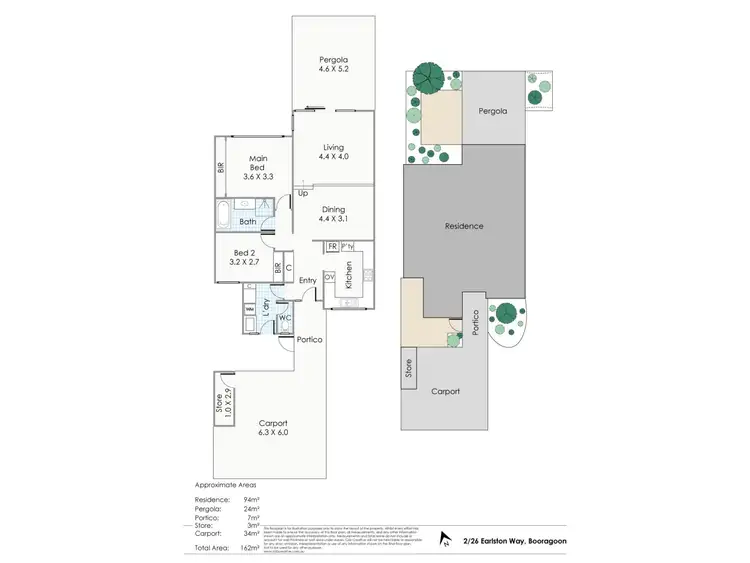 Floorplan of Homely villa listing, 2/26 Earlston Way, Booragoon WA 6154