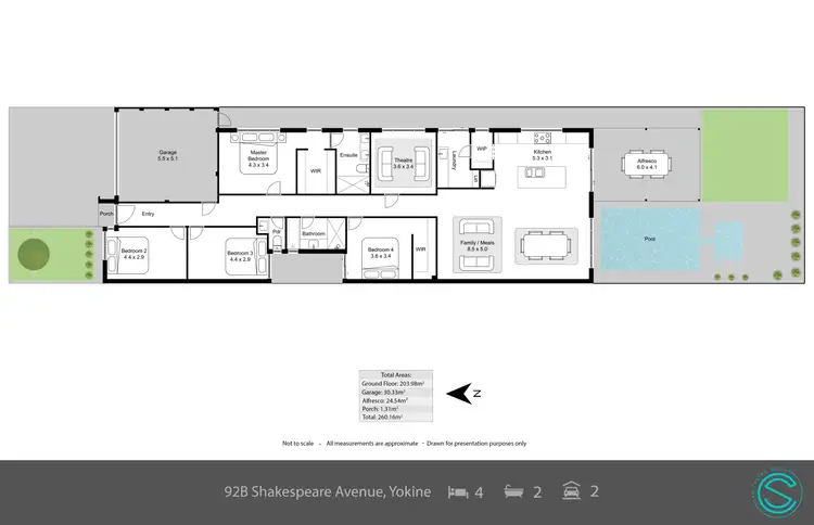 Floorplan of Homely house listing, 92B Shakespeare Avenue, Yokine WA 6060