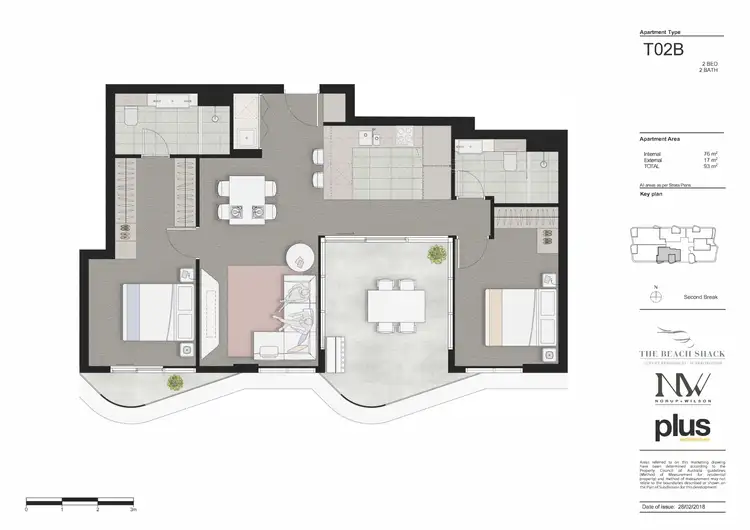 Floorplan of Homely apartment listing, 44/171 West Coast Highway, Scarborough WA 6019
