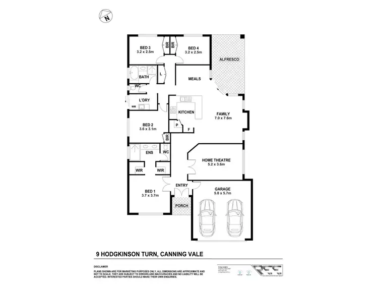 Floorplan of Homely house listing, 9 Hodkinson Turn, Canning Vale WA 6155