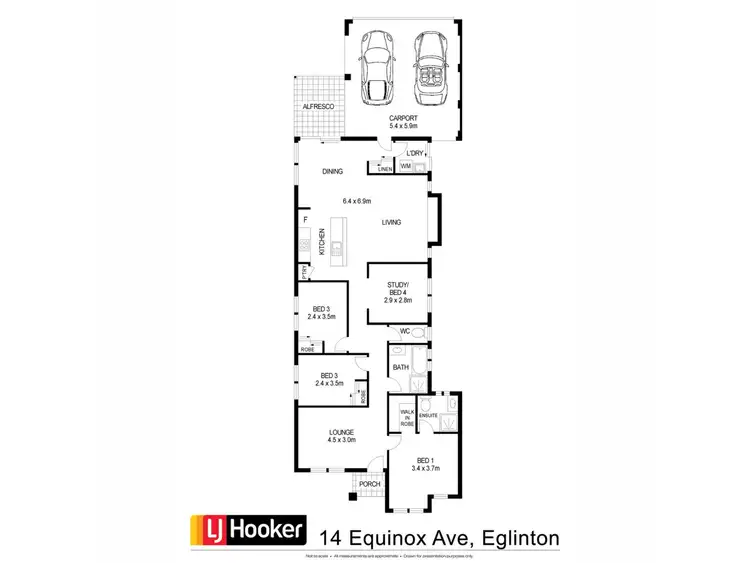 Floorplan of Homely house listing, 14 Equinox Avenue, Eglinton WA 6034