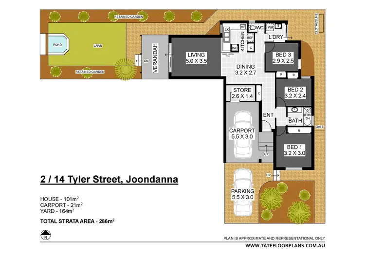 Floorplan of Homely villa listing, 2/14 Tyler Street, Joondanna WA 6060