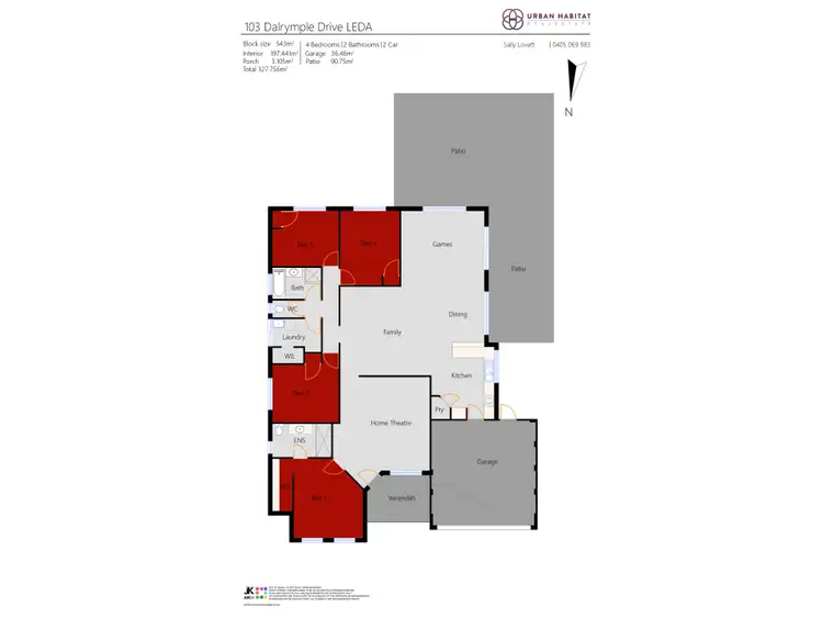 Floorplan of Homely house listing, 103 Dalrymple Drive, Leda WA 6170