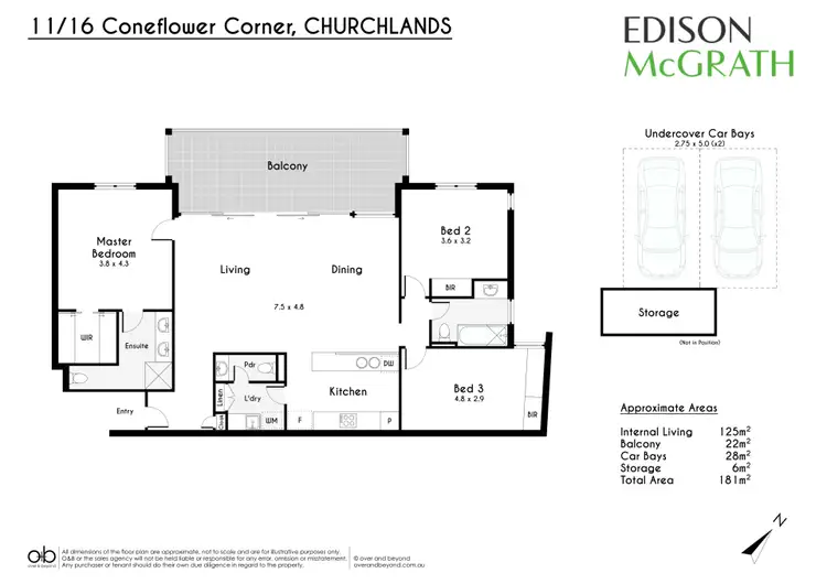 Floorplan of Homely apartment listing, 11/16 Coneflower Corner, Churchlands WA 6018