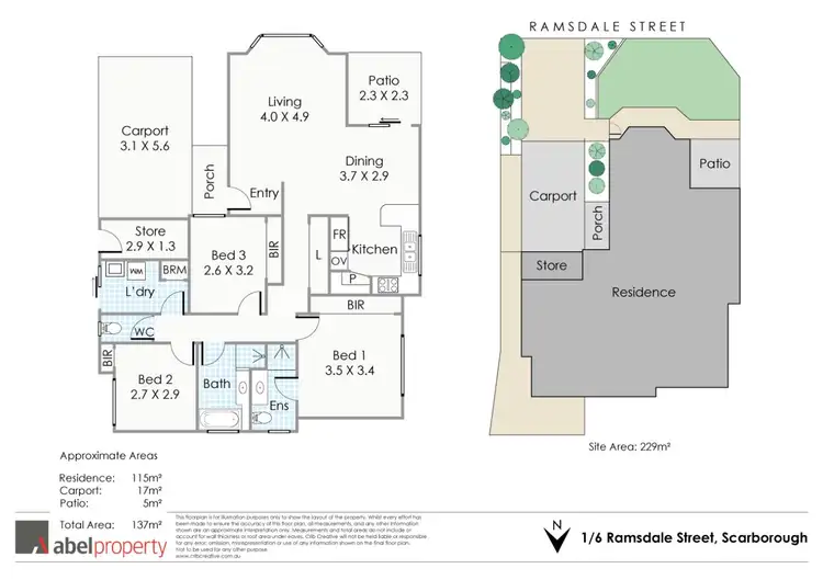 Floorplan of Homely villa listing, 1/6 Ramsdale Street, Scarborough WA 6019
