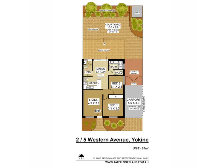 Floorplan of Homely villa listing, 2/5-7 Western Avenue, Yokine WA 6060