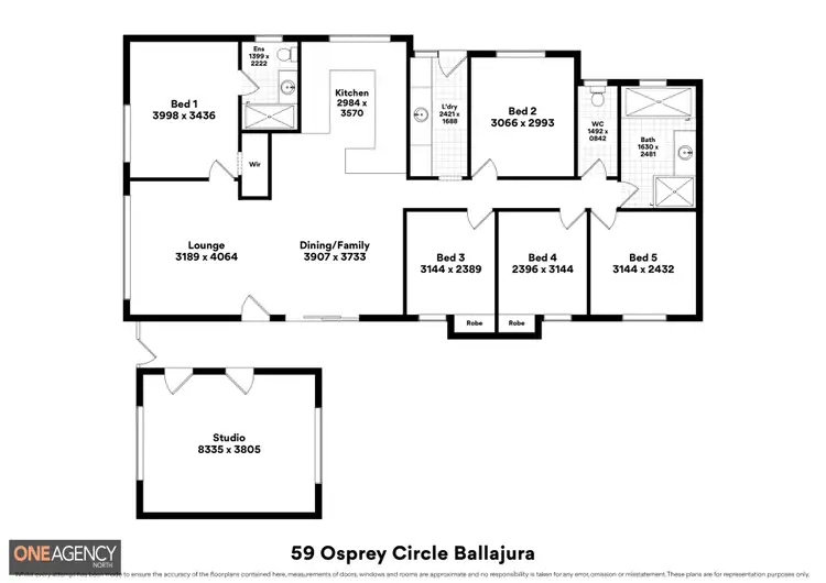 Floorplan of Homely house listing, 59 Osprey Circle, Ballajura WA 6066