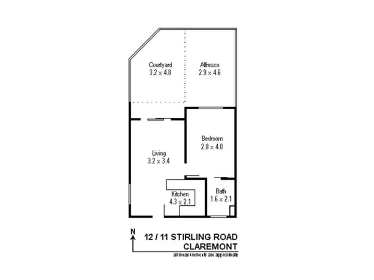 Floorplan of Homely apartment listing, 12/11 STIRLING ROAD, Claremont WA 6010