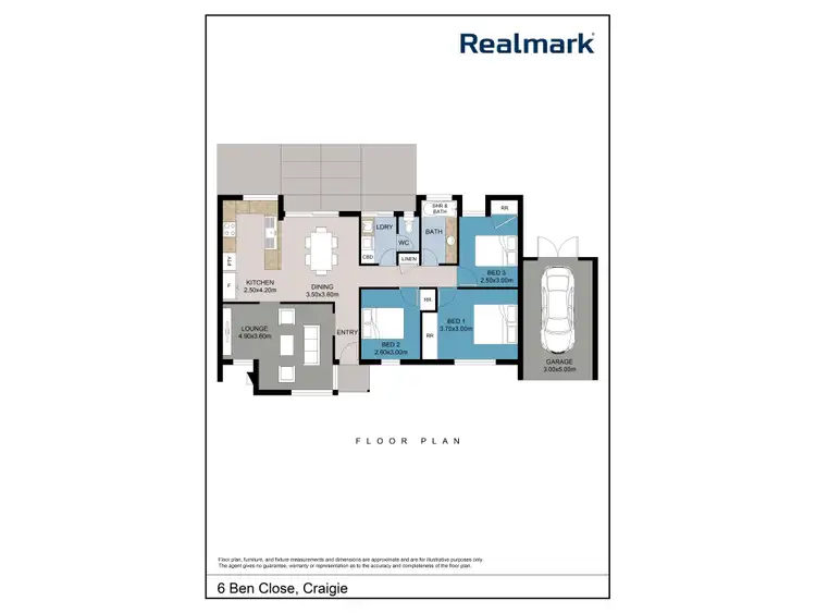 Floorplan of Homely house listing, 6 Ben Close, Craigie WA 6025