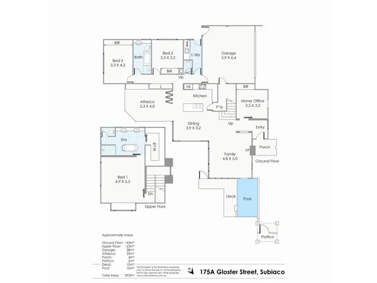 Floorplan of Homely house listing, 175A Gloster Street, Subiaco WA 6008