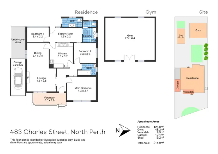 Floorplan of Homely house listing, 483 Charles Street, North Perth WA 6006