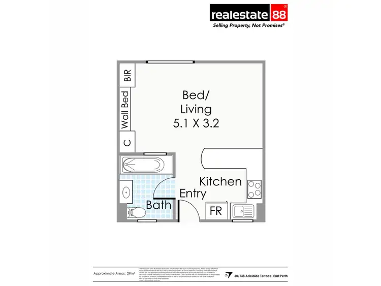 Floorplan of Homely apartment listing, 60/138 Adelaide Terrace, East Perth WA 6004
