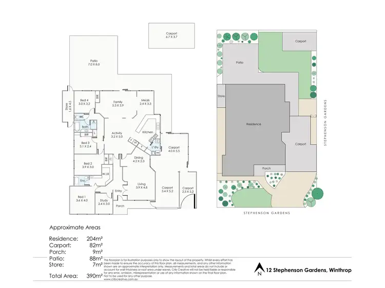 Floorplan of Homely house listing, 12 Stephenson Gardens, Winthrop WA 6150