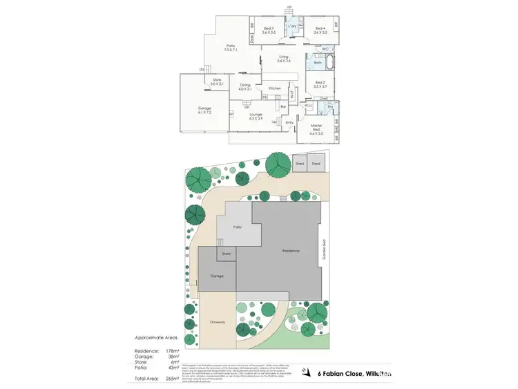 Floorplan of Homely house listing, 6 Fabian Close, Willetton WA 6155