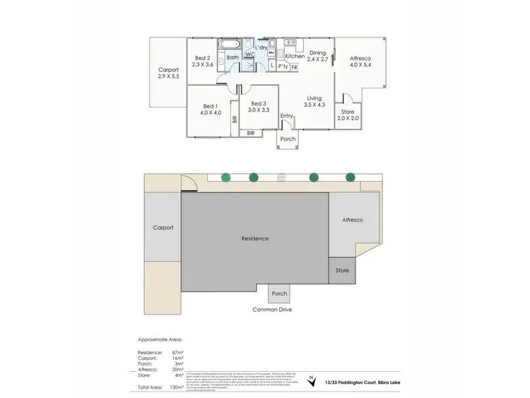 Floorplan of Homely villa listing, 13/33 Paddington Court, Bibra Lake WA 6163