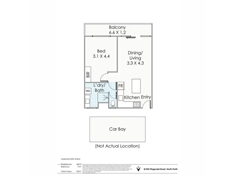 Floorplan of Homely apartment listing, 8/552 Fitzgerald Street, North Perth WA 6006
