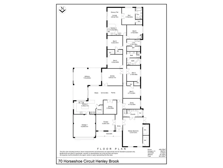 Floorplan of Homely house listing, 70 Horseshoe Circuit, Henley Brook WA 6055