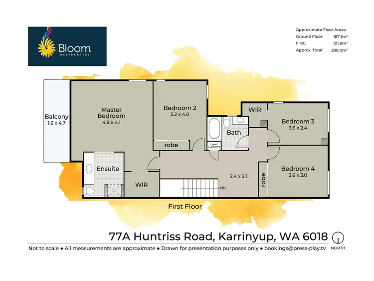 Floorplan of Homely house listing, 77A Huntriss Road, Karrinyup WA 6018