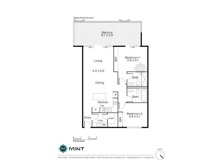 Floorplan of Homely apartment listing, 6/2 South Beach Promenade, North Coogee WA 6163
