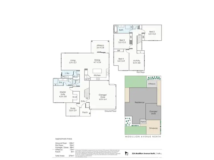 Floorplan of Homely house listing, 32A Modillion Avenue North, Shelley WA 6148