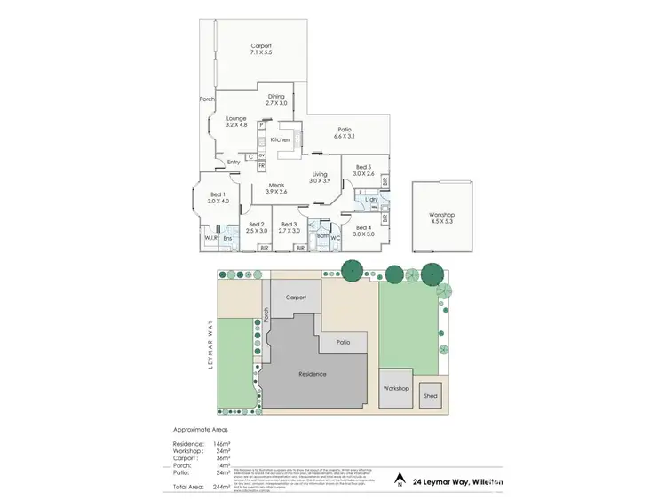 Floorplan of Homely house listing, 24 Leymar Way, Willetton WA 6155