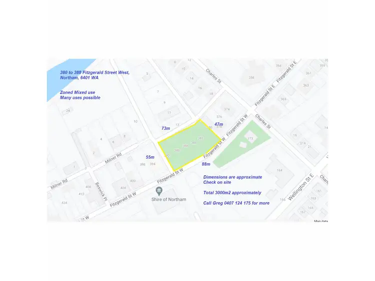 Floorplan of Homely land listing, 380-388 Fitzgerald Street West, Northam WA 6401