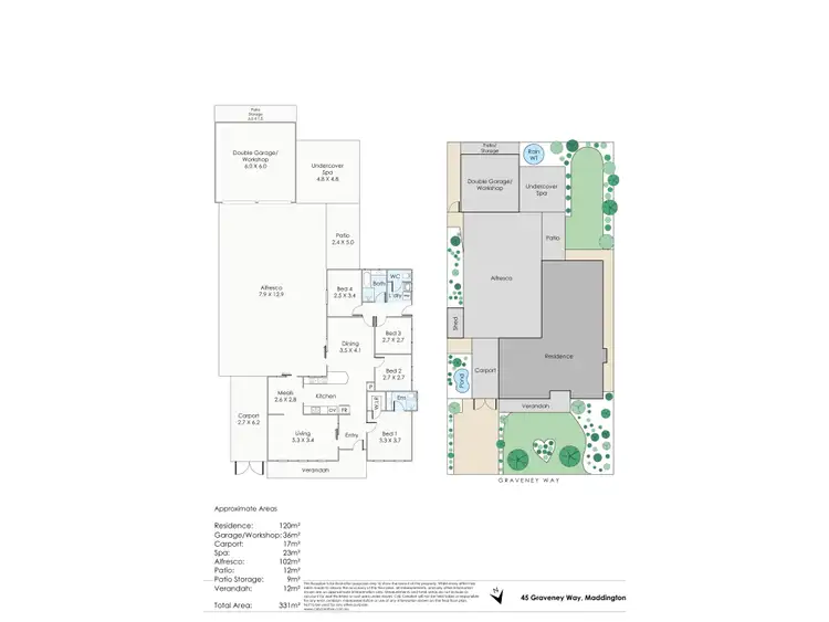 Floorplan of Homely house listing, 45 Graveney Way, Maddington WA 6109