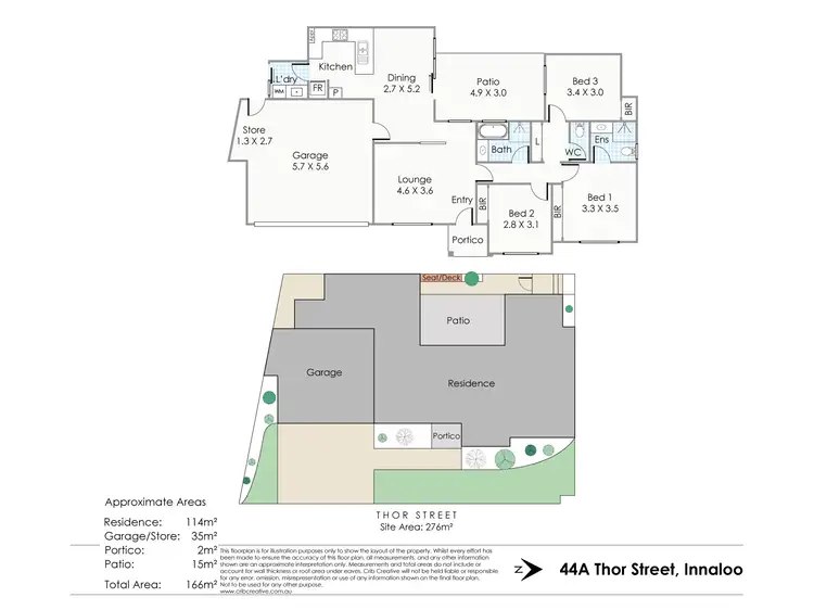 Floorplan of Homely villa listing, 44A Thor Street, Innaloo WA 6018