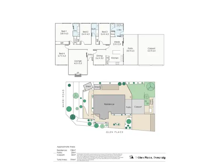 Floorplan of Homely house listing, 1 Glenn Place, Duncraig WA 6023