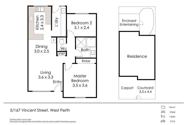 Floorplan of Homely unit listing, 5/167 Vincent Street, West Perth WA 6005
