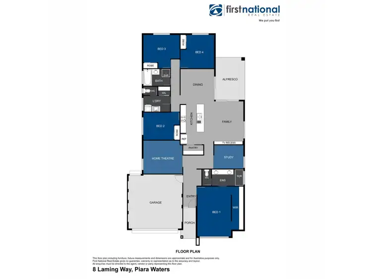 Floorplan of Homely house listing, 8 Laming Way, Piara Waters WA 6112