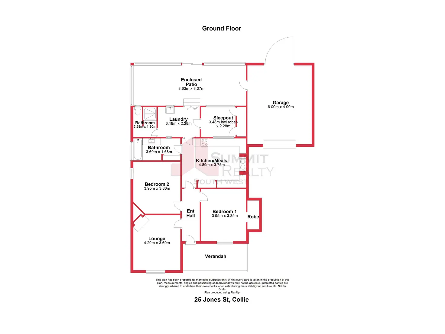 Floorplan of Homely house listing, 25 Jones Street, Collie WA 6225