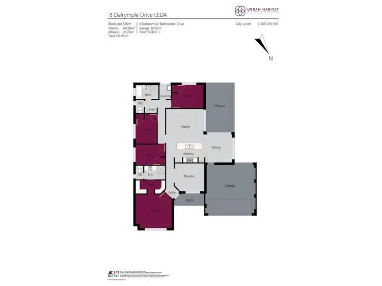 Floorplan of Homely house listing, 8 Dalrymple Drive, Leda WA 6170
