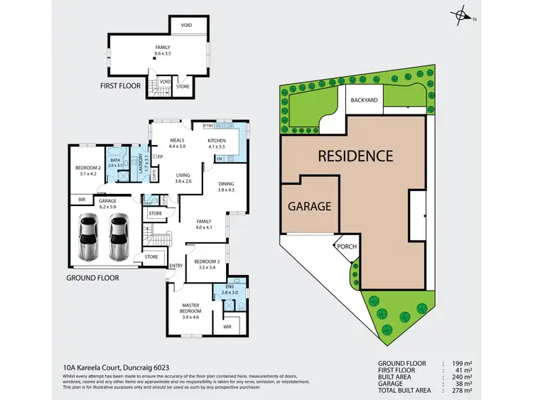 Floorplan of Homely house listing, 10A Kareela Court, Duncraig WA 6023