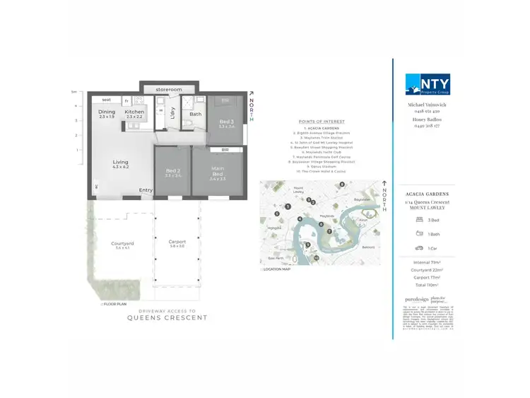 Floorplan of Homely villa listing, 1/14 Queens Crescent, Mount Lawley WA 6050