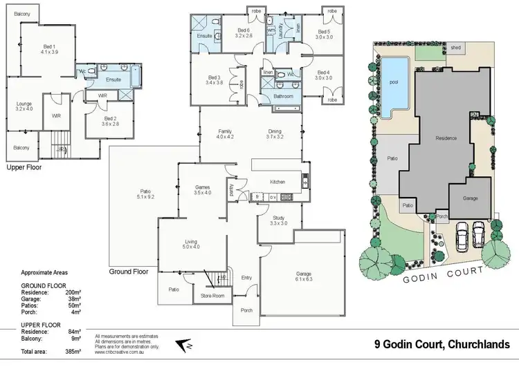Floorplan of Homely house listing, 9 Godin Court, Churchlands WA 6018