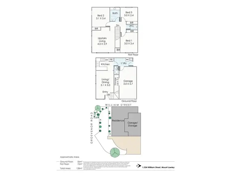 Floorplan of Homely house listing, 1/554 William Street, Mount Lawley WA 6050