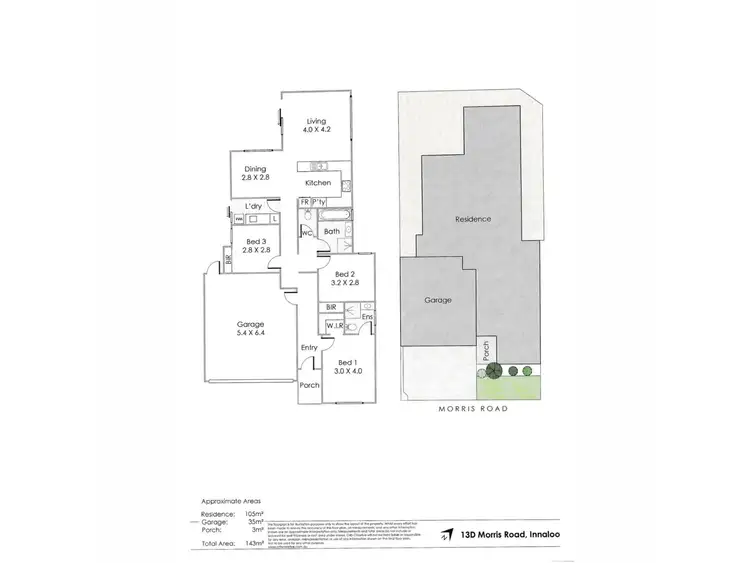 Floorplan of Homely villa listing, 13D Morris Road, Innaloo WA 6018