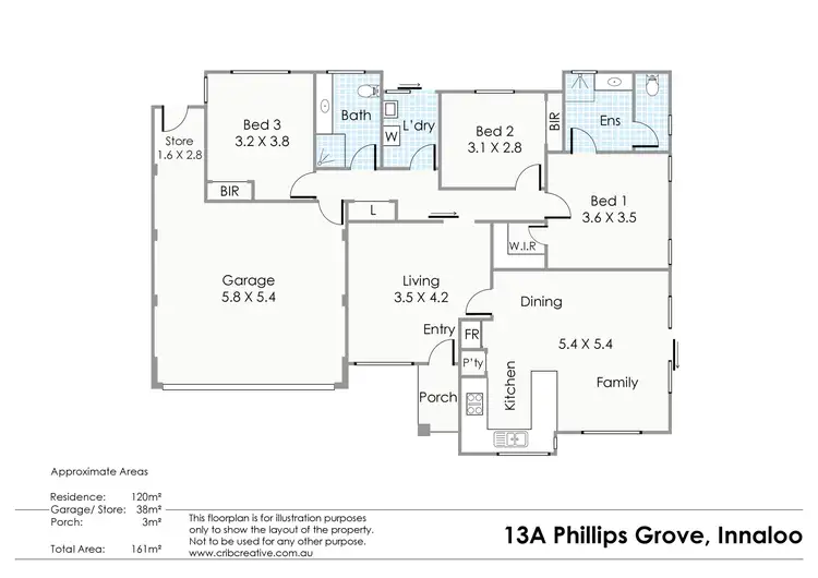 Floorplan of Homely house listing, 13A Phillips Grove, Innaloo WA 6018