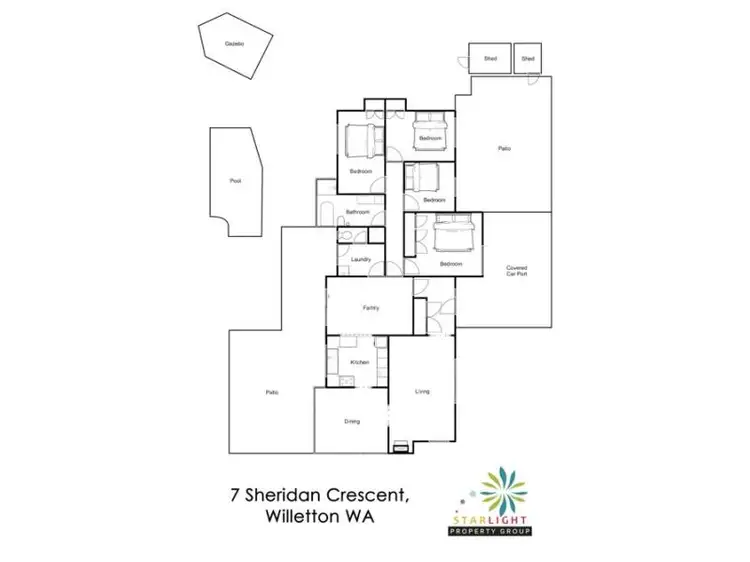Floorplan of Homely house listing, 7 Sheridan Crescent, Willetton WA 6155