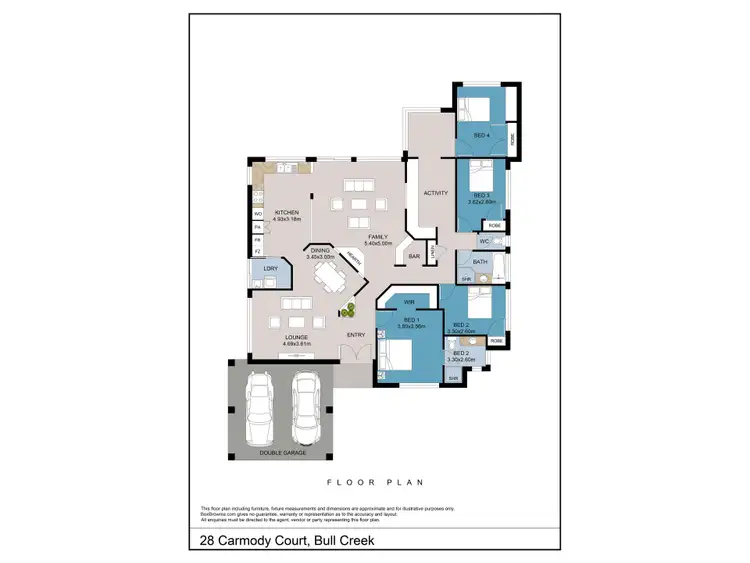 Floorplan of Homely house listing, 28 Carmody Court, Bull Creek WA 6149