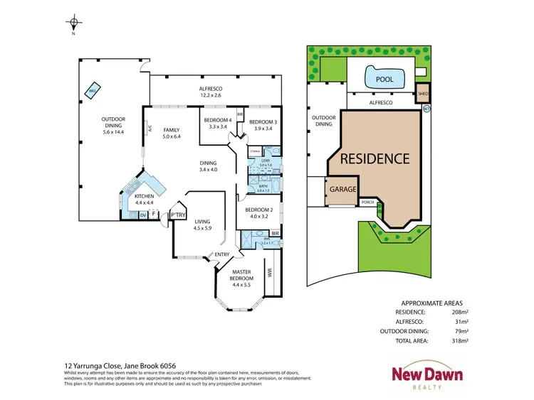 Floorplan of Homely house listing, 12 Yarrunga Close, Jane Brook WA 6056