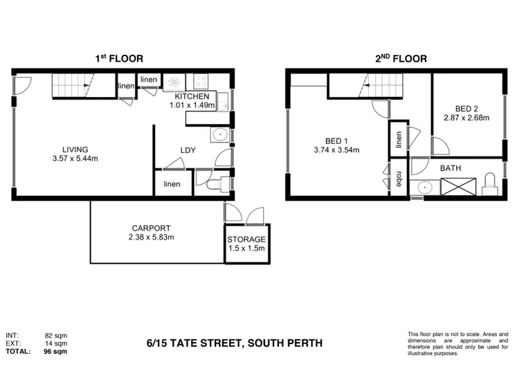 Floorplan of Homely house listing, 6/15 Tate Street, South Perth WA 6151