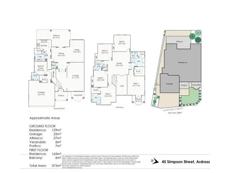 Floorplan of Homely house listing, 45 Simpson Street, Ardross WA 6153