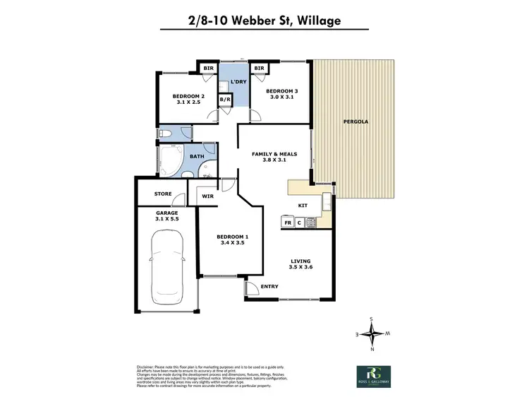 Floorplan of Homely villa listing, 2/8 -10 Webber Street, Willagee WA 6156