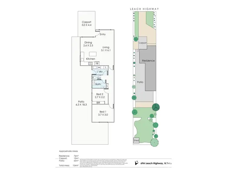 Floorplan of Homely house listing, 69A Leach Highway, Wilson WA 6107